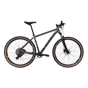 Bicicleta Aro 29 Gti Roma 12v Garfo Com Trava K7 11/50 Freios Hidráulicos Kit 1x12 Pneu Bege - Cinza/preto Tam.17