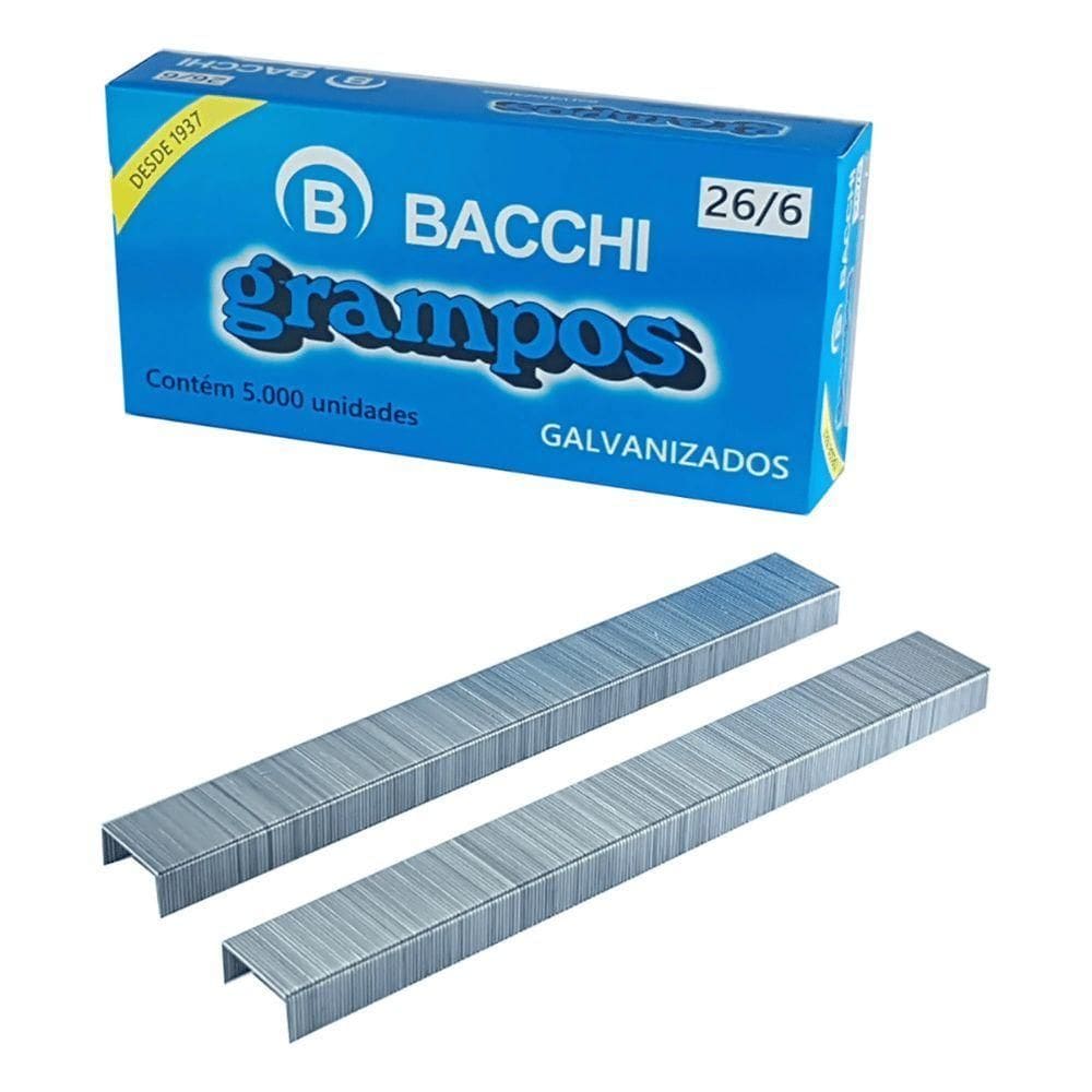 Grampo 26/6 - C/ 5.000 Unidades Galvanizado