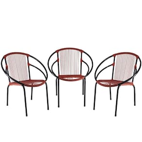 Conjunto Cadeiras Eclipse Artesanal Vermelho