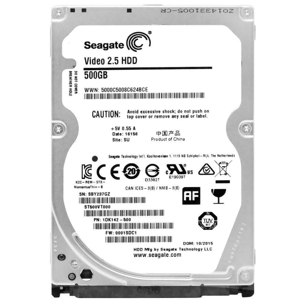 Hd Para Notebook Seagate 500gb Video 2.5" Sata 3 Pull - St500vt000