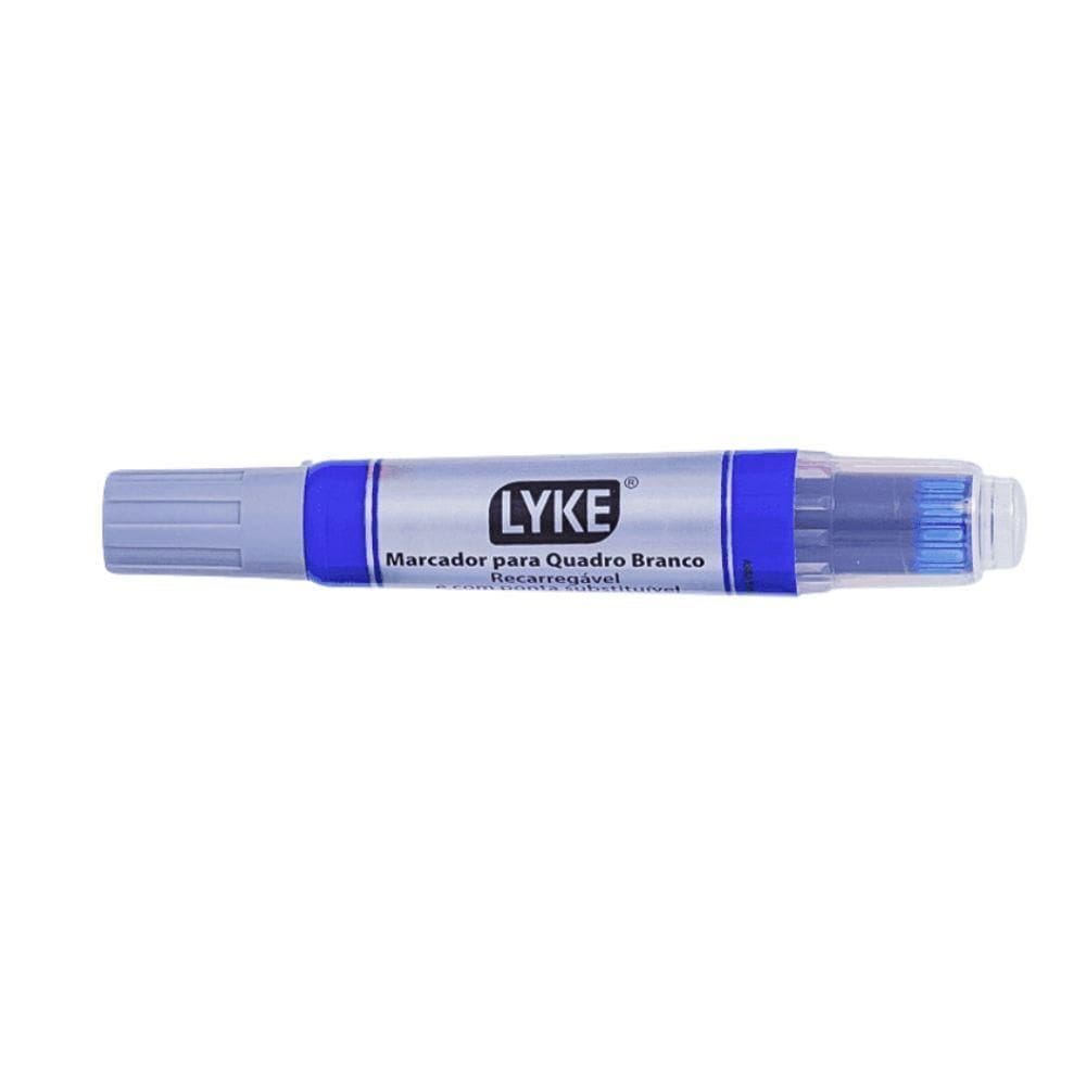 Pincel Marcador Quadro Branco Recarregável Lyke Azul
