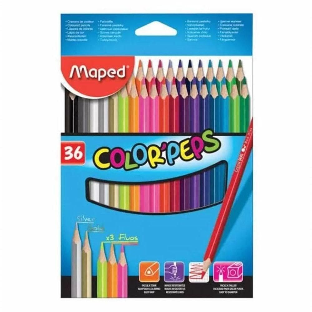 Lápis De Cor Triangular - 36 Cores - Maped