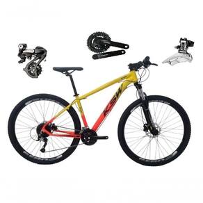 Bicicleta Aro 29 Ksw Xlt Shimano Altus 24v Freio Disco Hidráulico Garfo Trava - Amarelo/laranja Tam.15