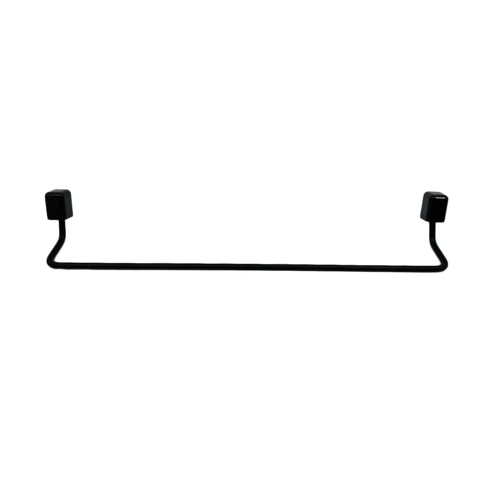 Porta Toalha Reto 43 CM Linha Citta Black - Steel