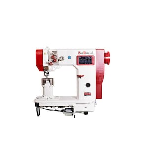 Máquina Costura Industrial Coluna Eletrônica Transp. Duplo SS1592DES-TX-QX 220V - Sun Special
