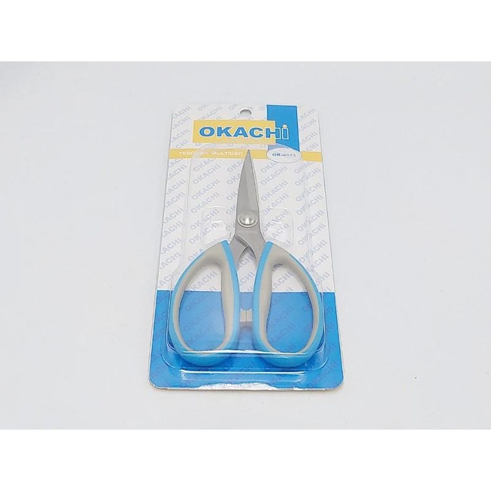 Tesoura 17cm Cabo Borracha OK-4073 - Okachi