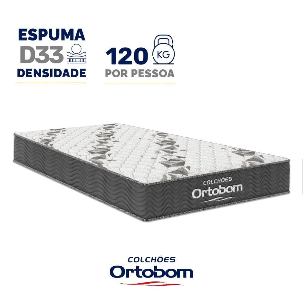 Colchão de Espuma D33 Ortobom Airtech 100 Solteiro 88cm