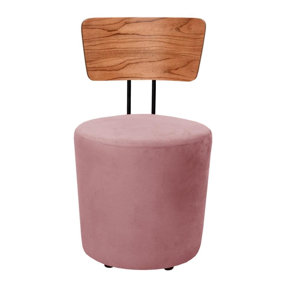 Poltrona Decorativa Cadeira Liz Banco Redondo Puff com Encosto