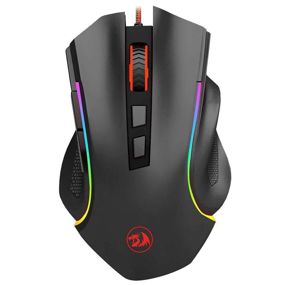 Mouse Gaming Redragon Griffin M607/rgb/7200dpi Ajustavel/7 Botoes - Preto