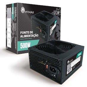 Fonte ATX 500W Real 24 Pinos Bivolt Manual Cabo Incluso