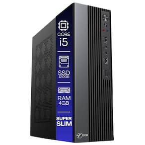 Computador TOB Slim Compacto Intel Core i5 SSD 120GB Memória 4GB Windows 10 Trial Desktop PC CPU