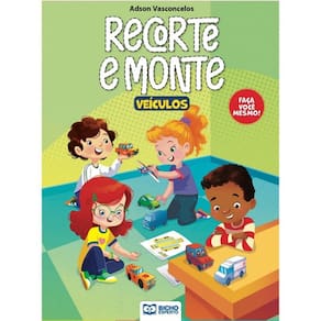 Livro De Atividade Infantil Cartilha Recorte Monte Veículos