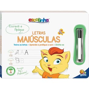 Livro Didático Escolinha Escreva E Apague: Letras Maiúsculas