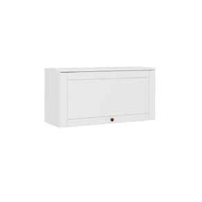 Armário Aéreo Milla MDF 1 Porta Branco 80 cm Carraro