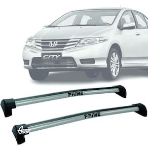 Rack Teto Aluminio Prime Honda City 2008 a 2013 Prata PR040