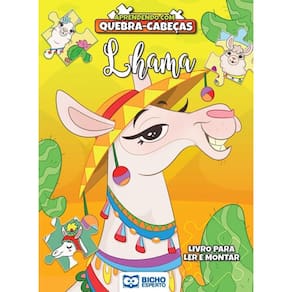 Livro Infantil Aprendendo Com Quebra-Cabeças - Lhama