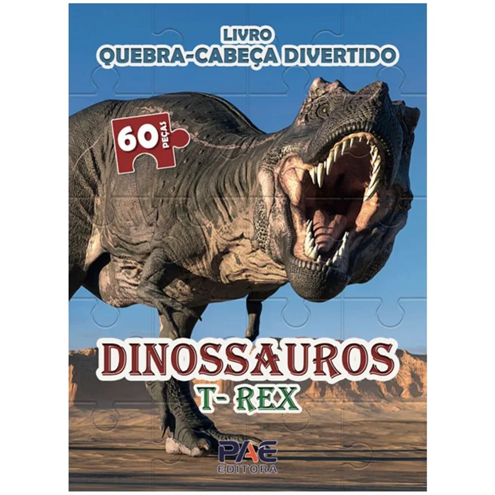 Livro Quebra-Cabeca Divertido Dinossauros T-Rex