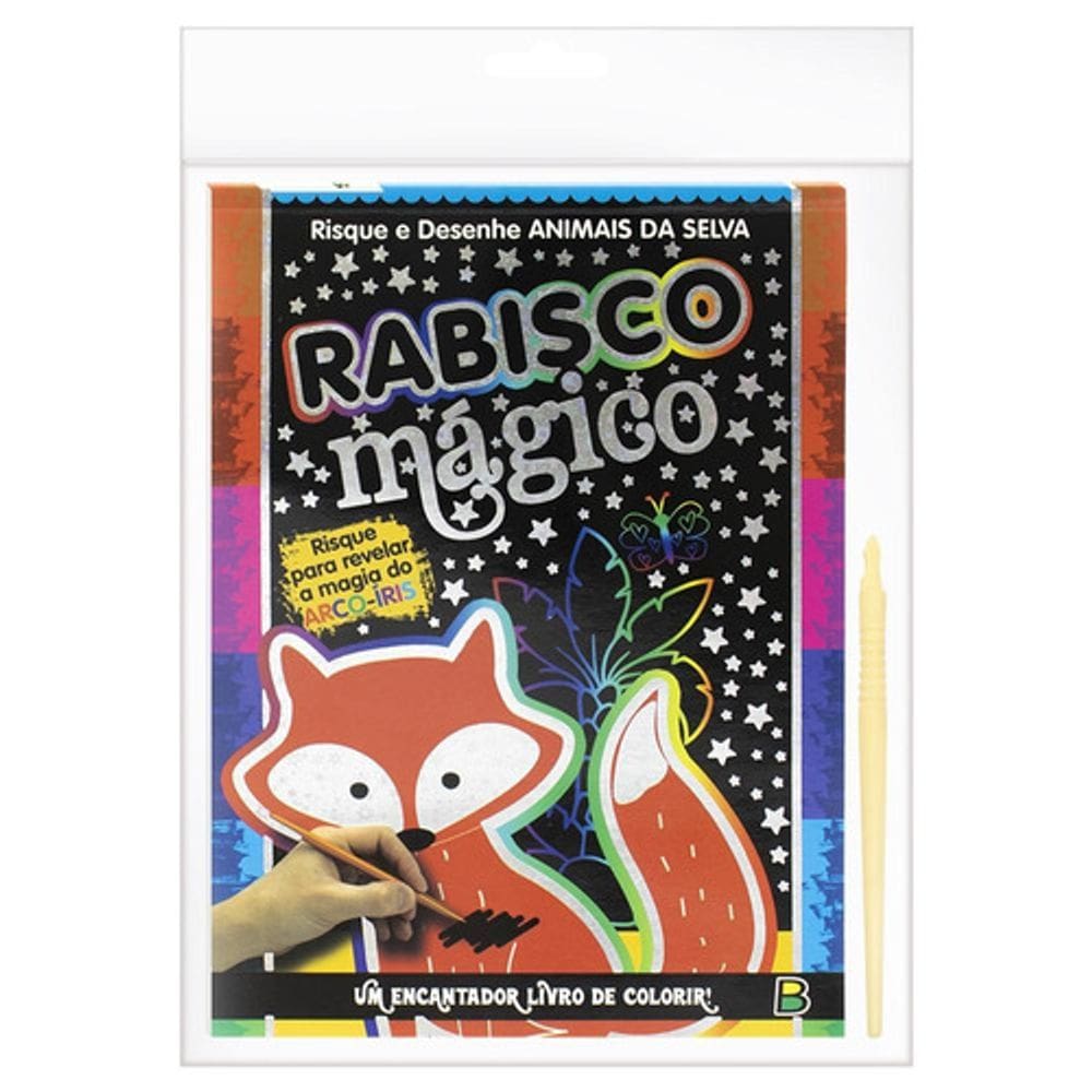 Livro De Colorir Infantil Rabisco Mágico - Animais Da Selva