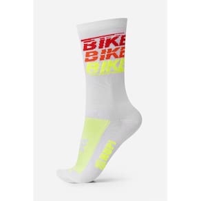 Meia HUPI Bike Bike Bike Branco