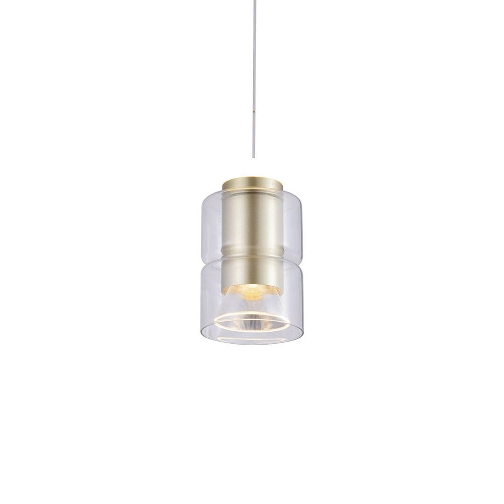Lustre Pendente Nordecor Roz 2698 Dourado Fosco Led Bivolt