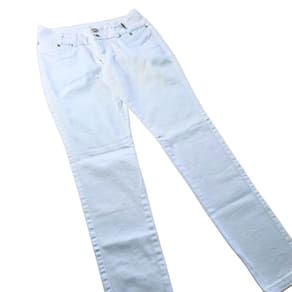 Calça Feminina Branca Cigarrete Skinny Sarja com Elastano Shyros