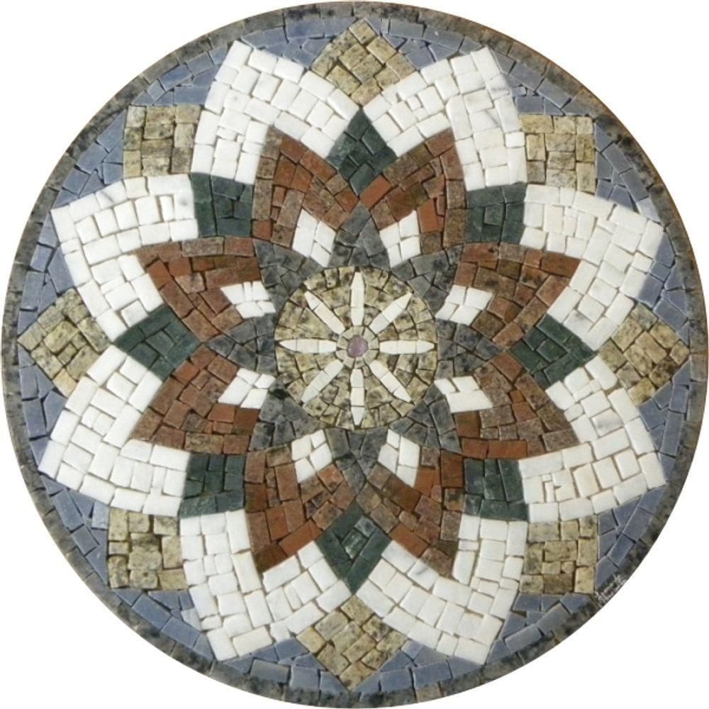 Mandala Indiana Piso Mosaico árabe