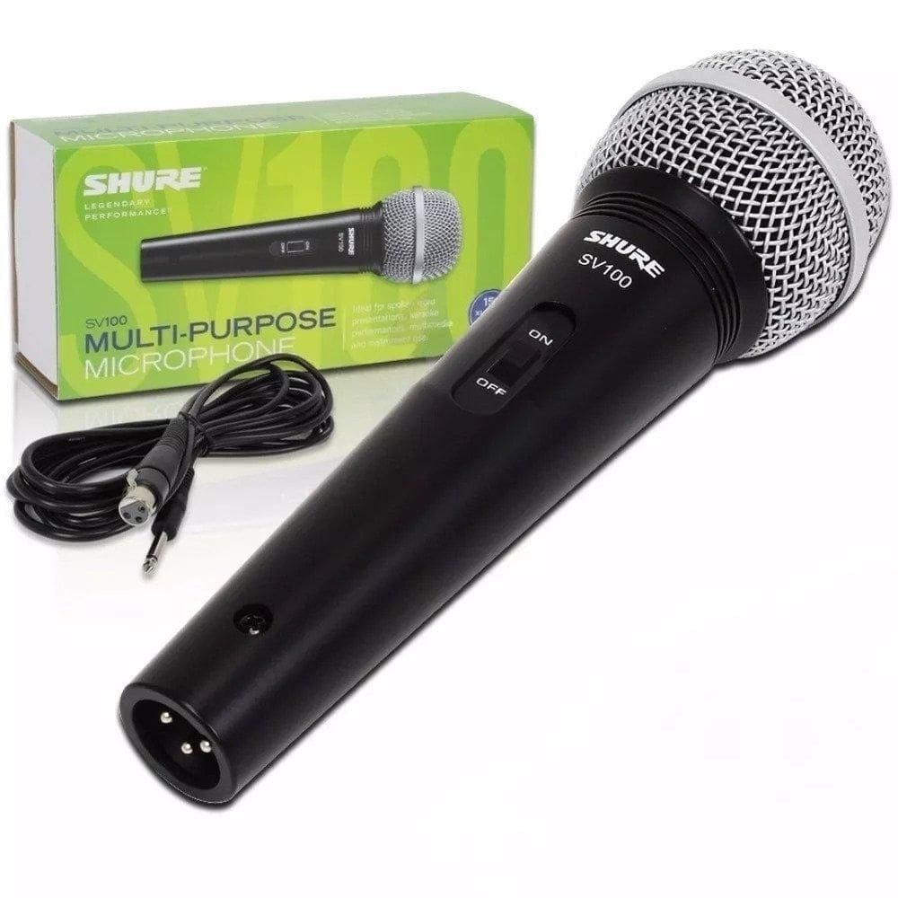 Microfone Mão Shure Sv100 Com Cabo