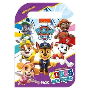 Livro Infantil Colorir Cores em Ação Carregue-Me Patrulha Canina Magic Kids