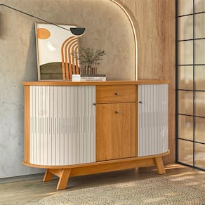 Aparador para Sala Buffet Ambiente Monza Cinamomo Off White - Madetec