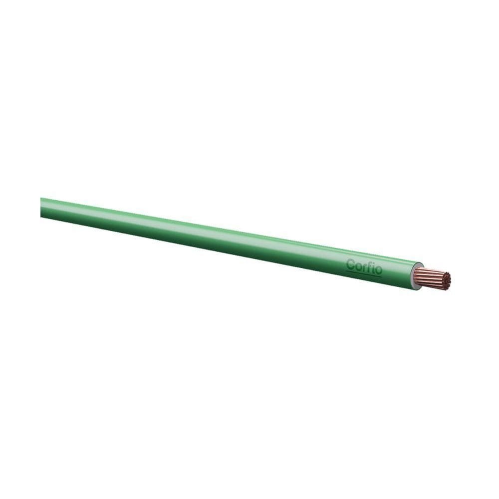 Fio De Cobre Flexível 6,0mm2 - Corfio Verde - 100m (rolo)