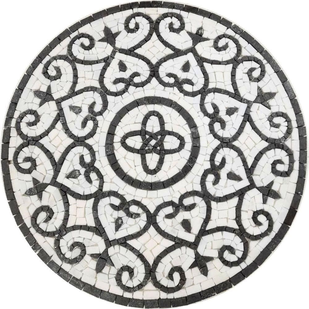 Piso Em Mosaico Romano Itálico Tamanho 80cm