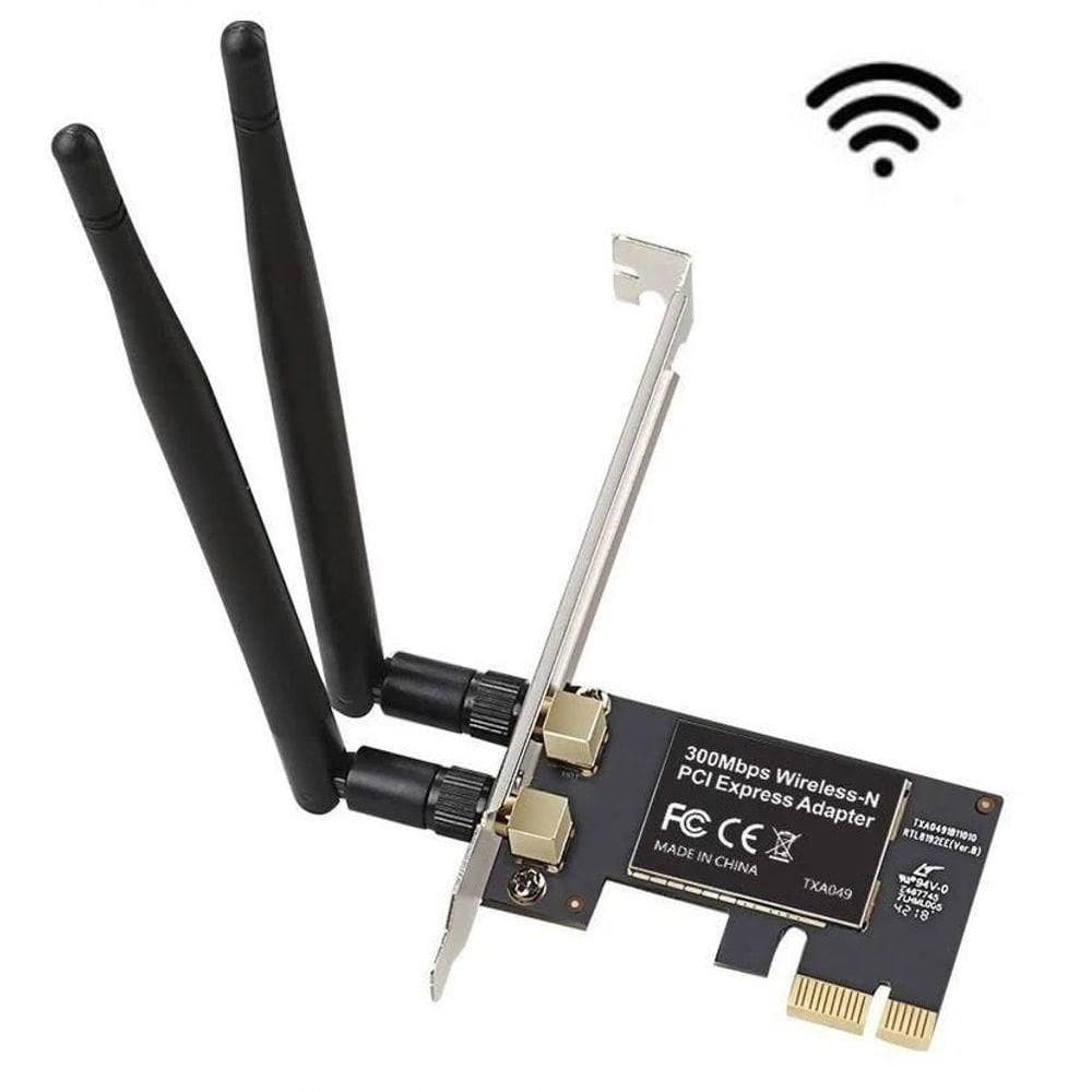 Placa Pci Express Wireless 300mbps 2 Antenas Pci-e Kp-t118
