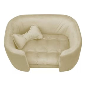 Cama Pet Poltrona Baby Hanna Veludo - Ssx Multicoisas Cor Bege