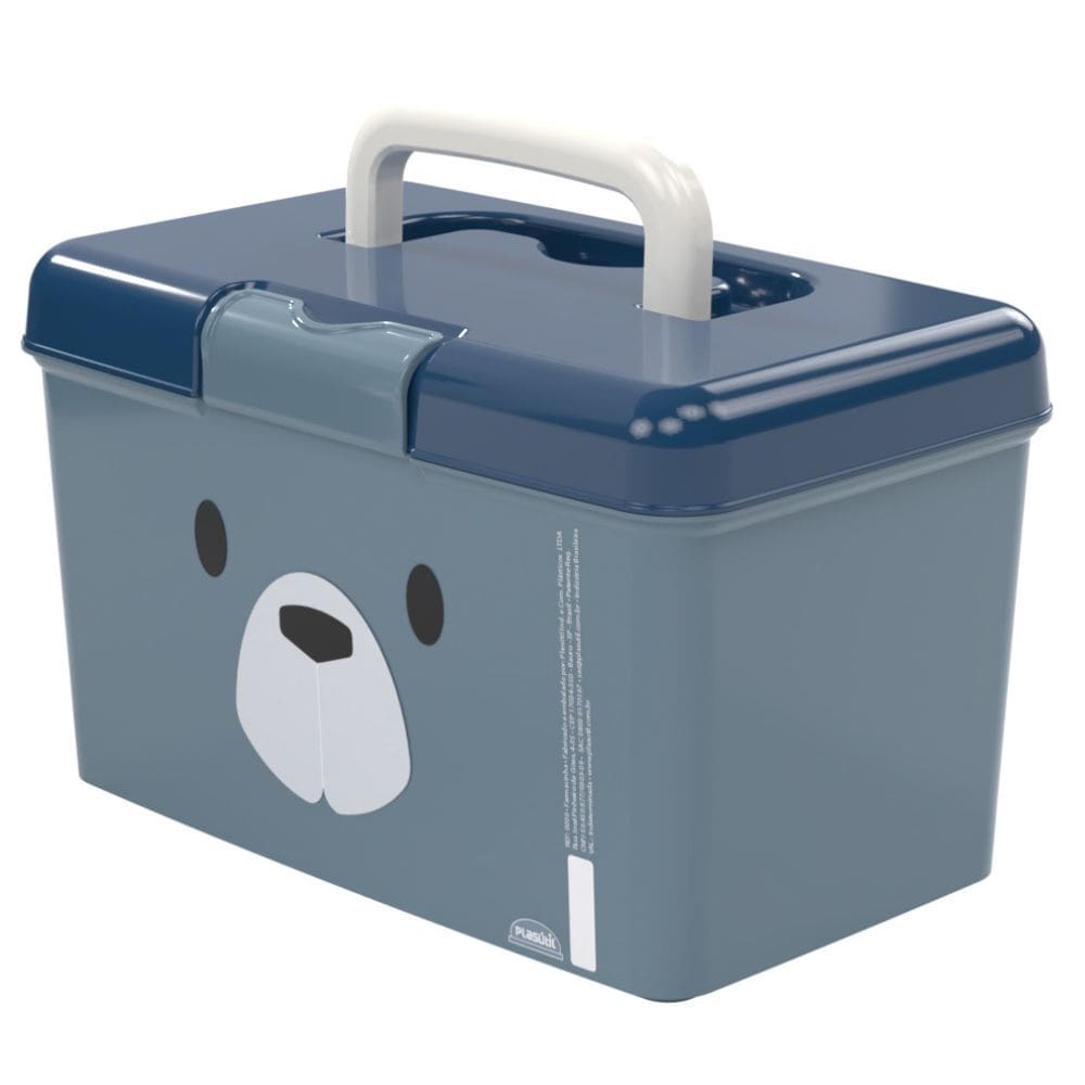 Caixa organizadora com alça urso Plasutil ref. 16676