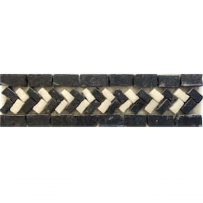 Faixa Em Mosaico Spina Di Pesce - 8x30cm