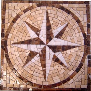 Rosa Dos Ventos Em Mosaico Rosone Fiorentino Ii Rústico