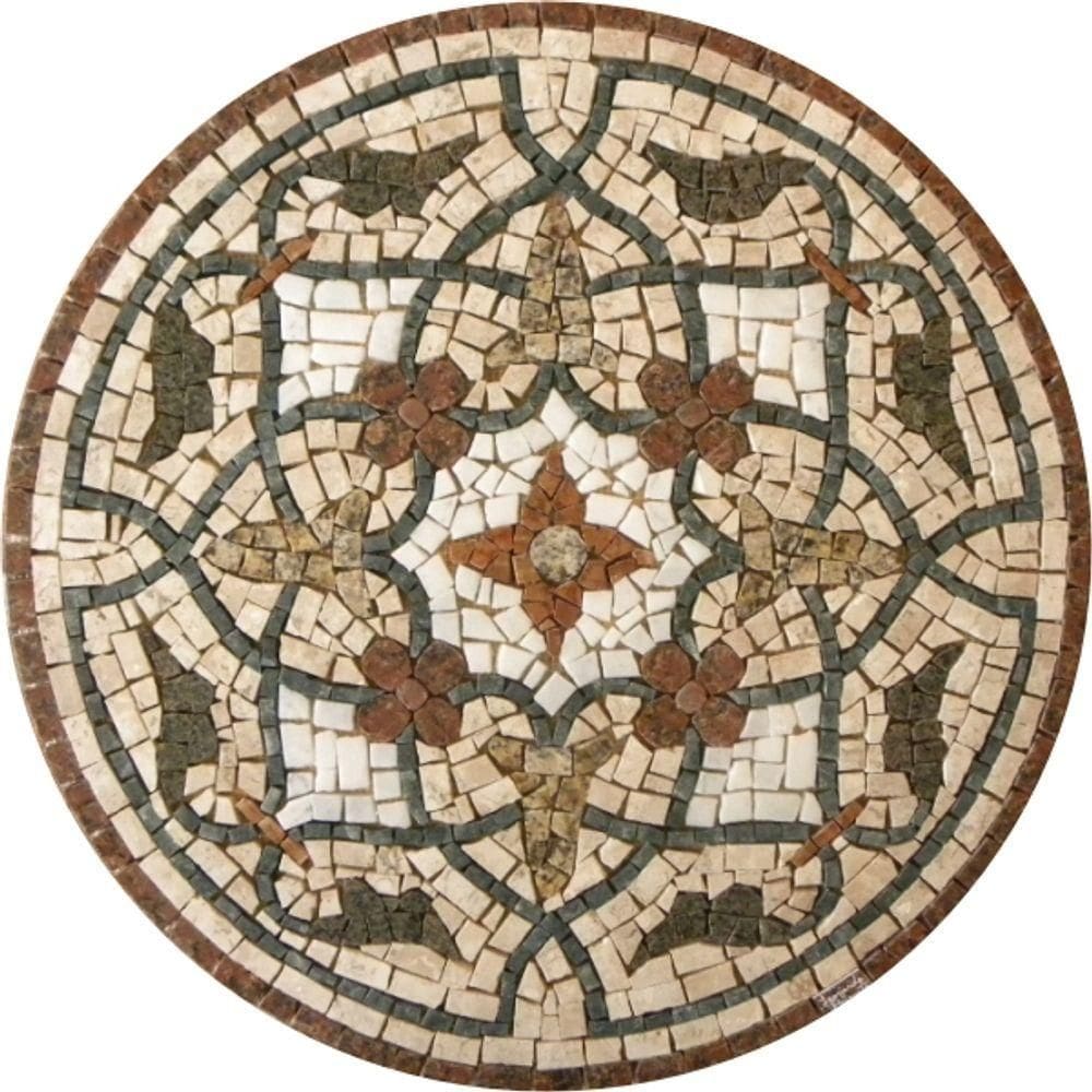 Piso Em Mosaico Romano Floral Renascentista
