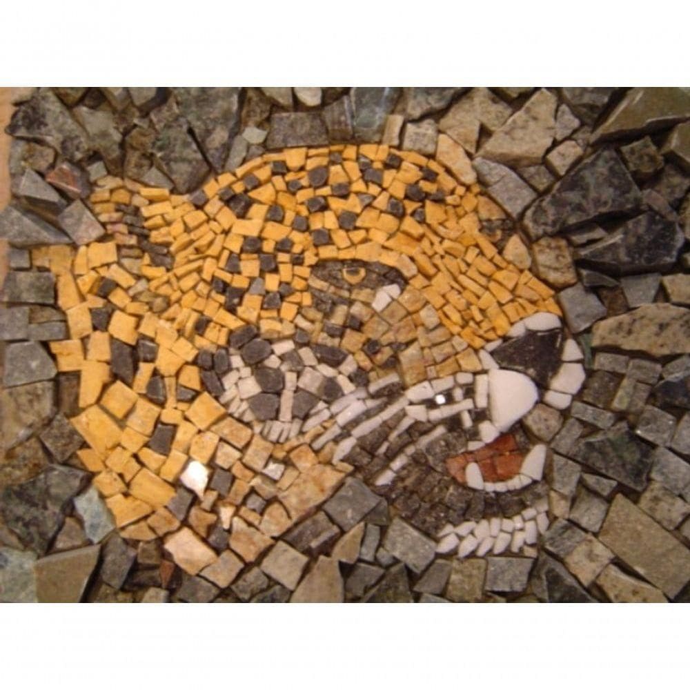Quadro Em Mosaico Onça Pintada - 60x90cm