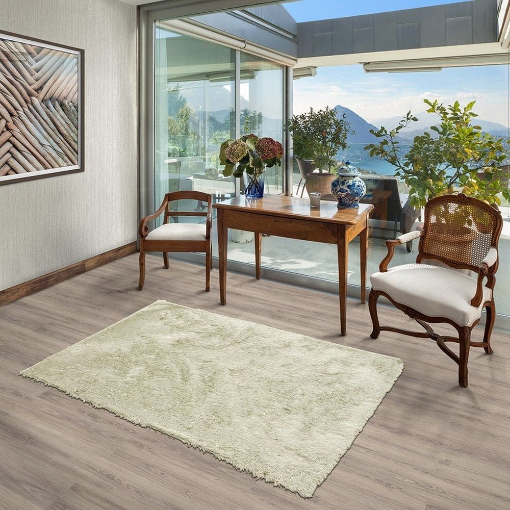 Tapete 100 X 150 Cm Lunar N Sala de Estar Bege