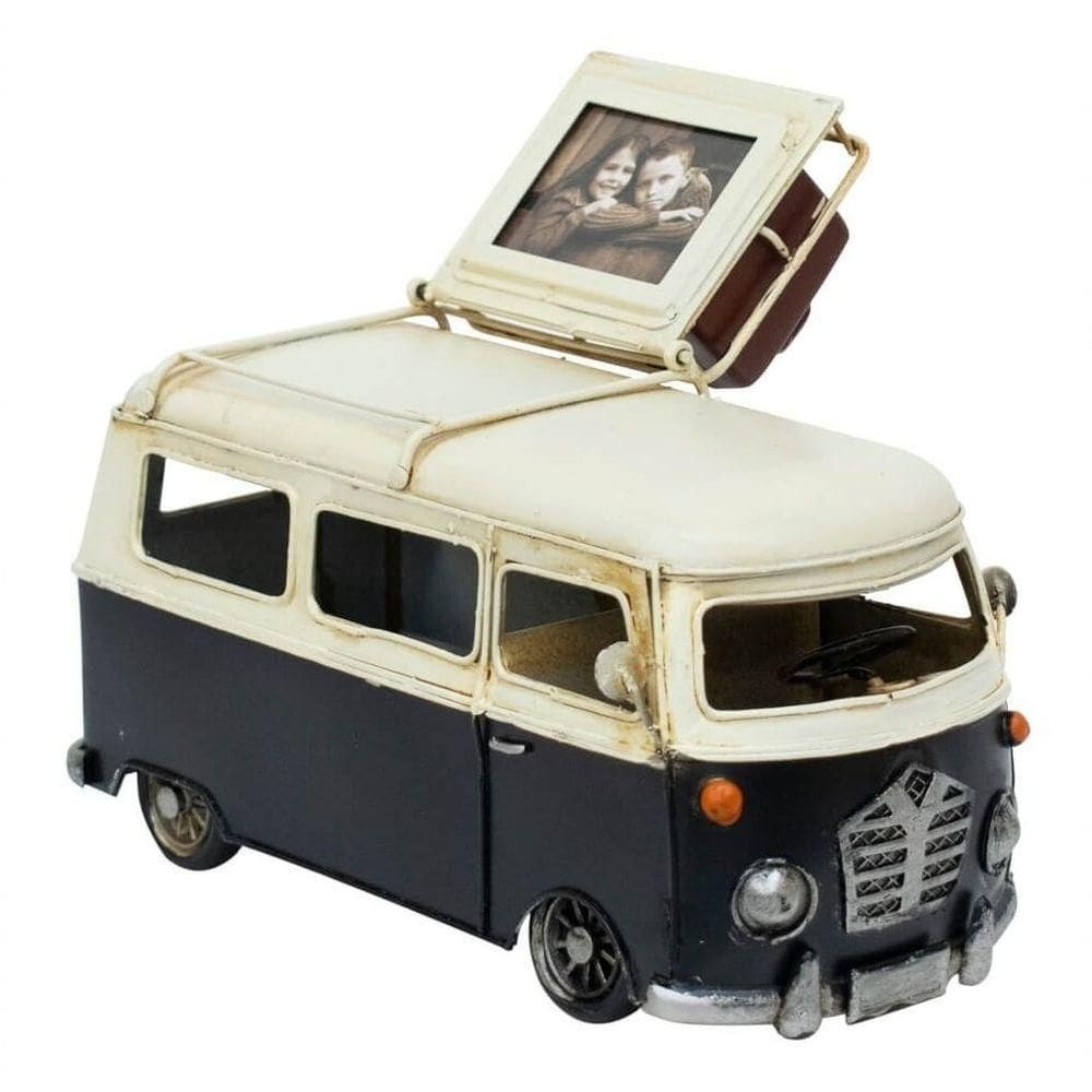 Kombi Preto Porta Retrato 19 Cm Estilo Retrô Vintage