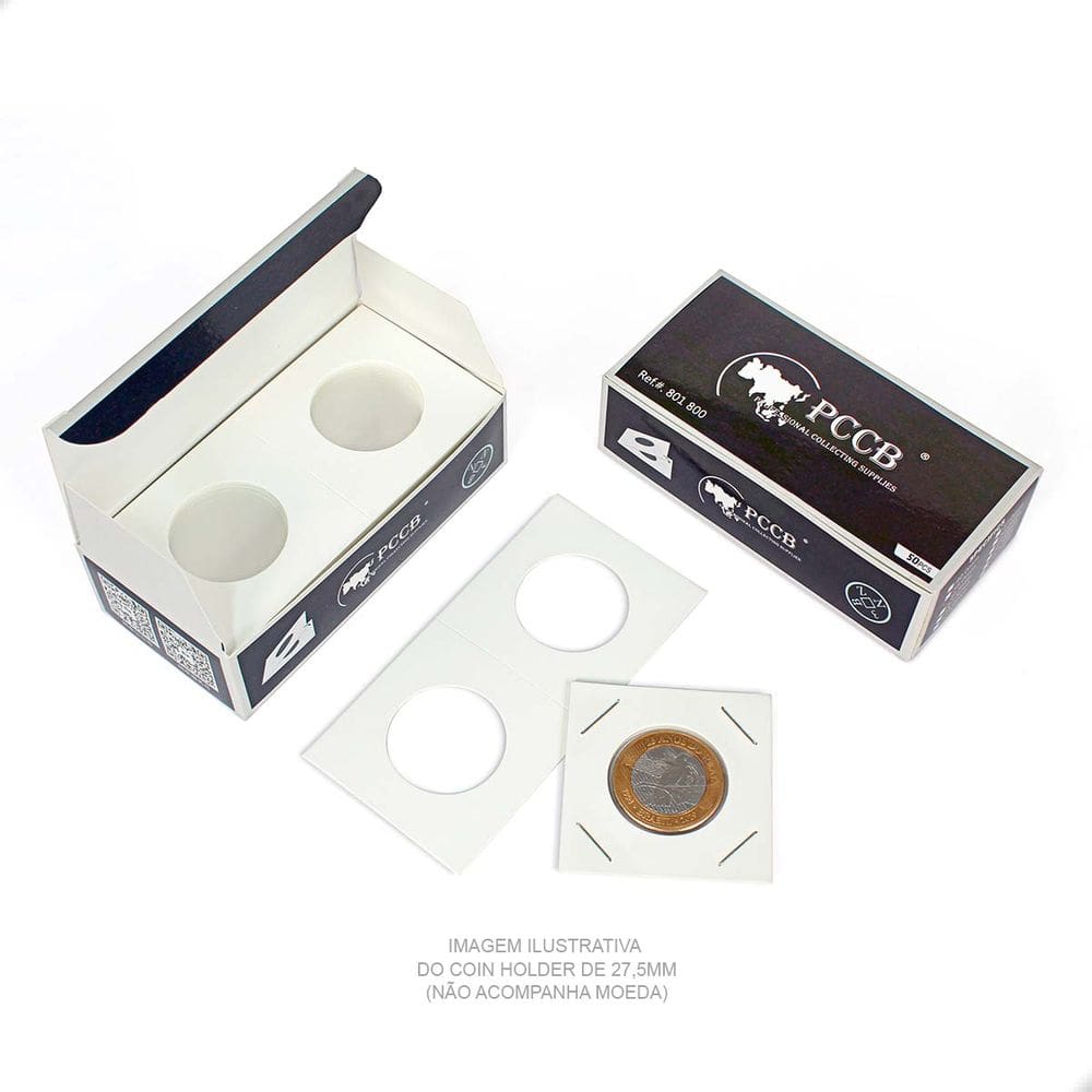 4 Cx Coins Holder Porta Moedas Grampeável PCCB 25mm
