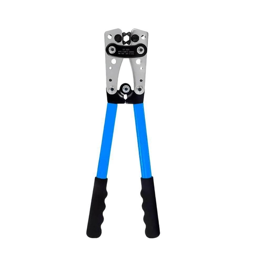 Kit Alicate Crimpador Prensa Cabo De Bateria 6 A 50mm + 60 Terminais Inclusos