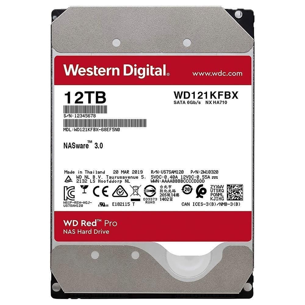 Hd Western Digital 12tb Wd Red Pro Nas 3.5" Sata 3 7200rpm - Wd121kfbx