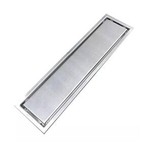 Ralo Linear Oculto 50cm Inox Banheiro Lavabo Anti Odor Anti Inseto Invisivel Seguro Higienico