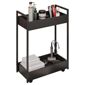 Carrinho Auxiliar Para Salão De Beleza Industrial Sara M24 Preto/preto - Mpozenato