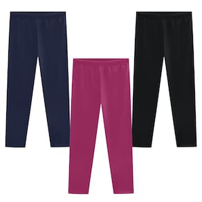 Kit 3 Calças Legging Molecotton Kyly Infantil Menina Flanelada