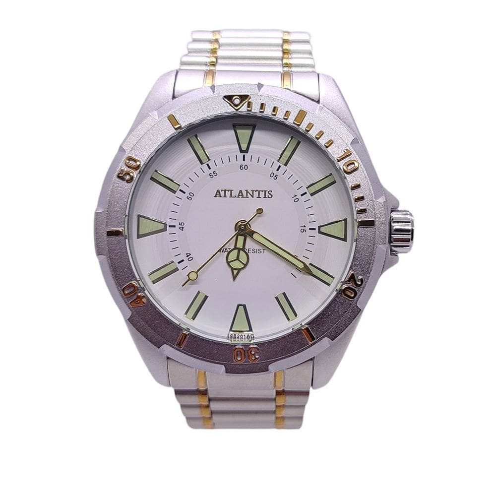 Relógio Atlantis Masculino Social Grande Resistente a Água