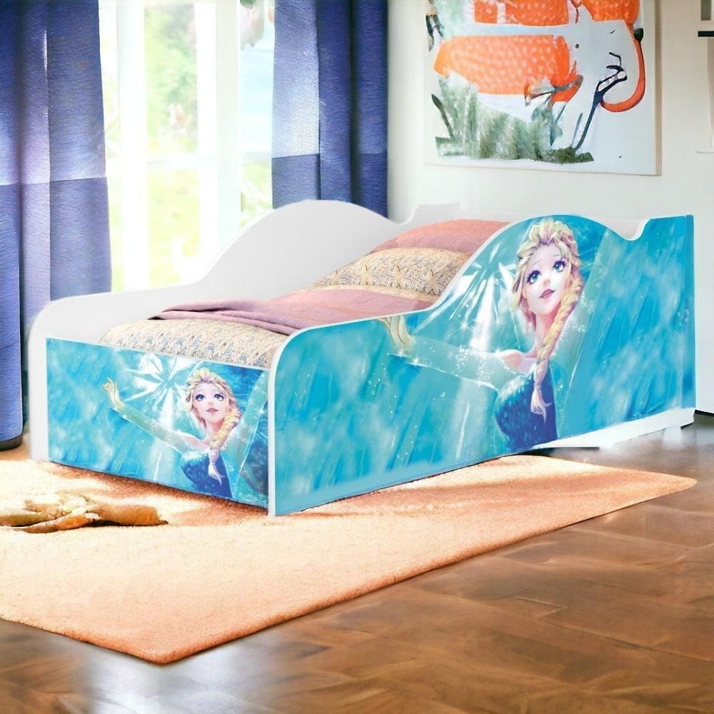 Cama Solteiro Carro Cristal com Colchão Cambel