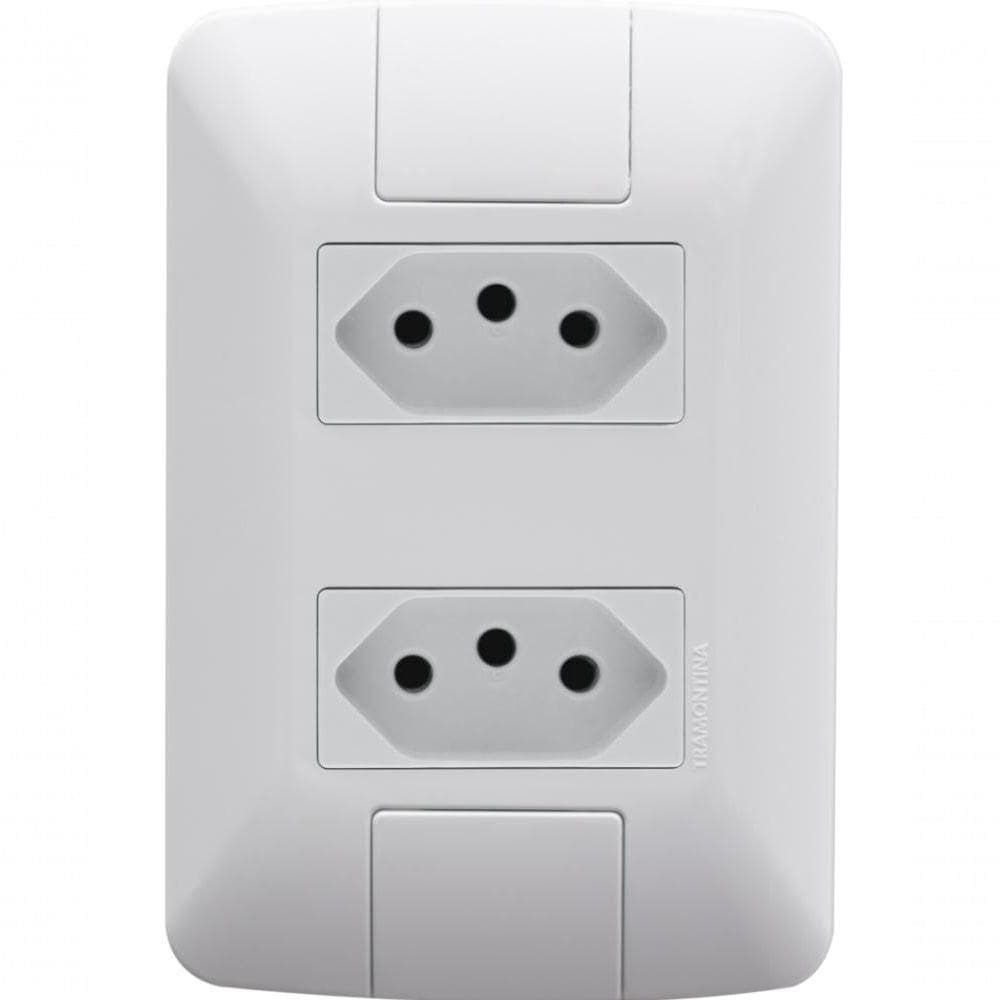 Kit 3 Conj 4x2 Com 2 Tomadas 2p+t Tramontina 20a 250v
