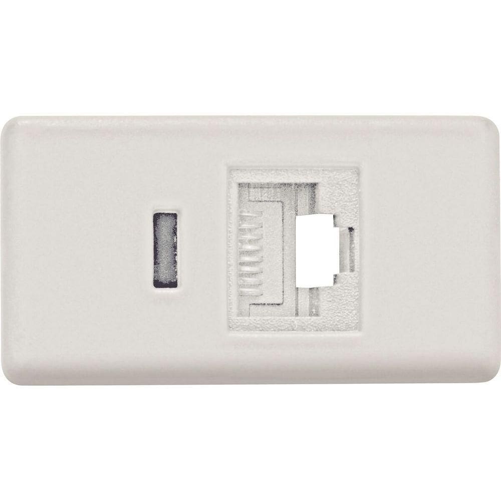 Modulo Tomada De Transmissão De Dados Tramontina Rj 45 Cat 6 Branco